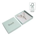 Caja de cartón fsc® para collar o conjunto color aguamarina 167X167x33 mm F18-AQ