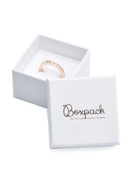 Caja de cartón para anillo o pendientes de joyería y bisutería color blanco ip-42