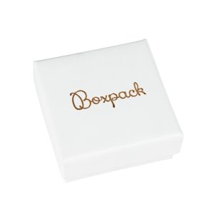 Caja de cartón pendientes de joyería y bisutería 50x50x23 mm color blanco ip-40