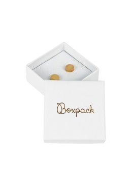 Caja de cartón pendientes de joyería y bisutería 50x50x23 mm color blanco ip-40