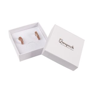 Caja de cartón pendientes de joyería y bisutería  65x65x24 Mm color blanco ip-60