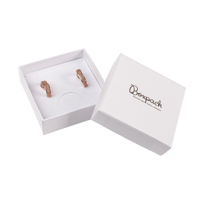 Caja de cartón pendientes de joyería y bisutería  65x65x24 Mm color blanco ip-60