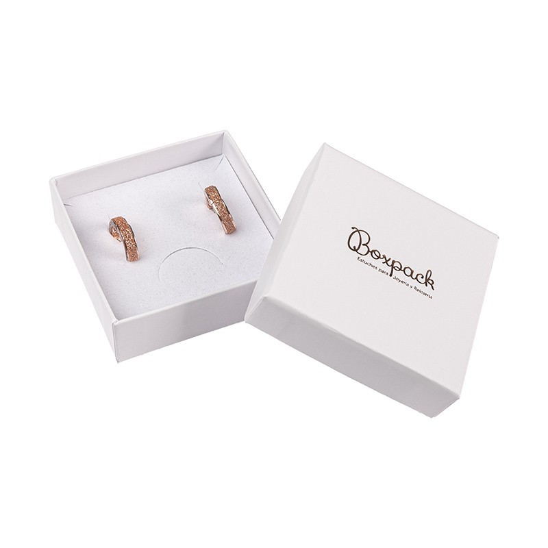 Caja de cartón pendientes de joyería y bisutería  65x65x24 Mm color blanco ip-60