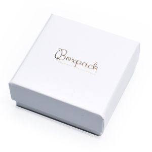 Caja de cartón para juego de pendientes de joyería y bisutería 65x65x29 mm color blanco ip-61