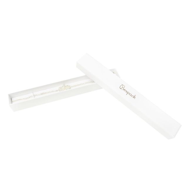 Caja de cartón para pulsera de joyería y bisutería 190x25x25 Mm color blanco ip-52