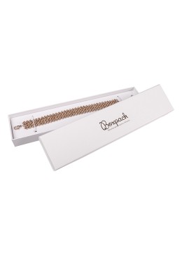 Caja de cartón para pulsera de joyería y bisutería 233x53x23 mm color blanco ip-50