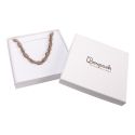 Caja de cartón para conjunto de colgante de joyería y bisutería  120x120x24 Mm color blanco ip-16