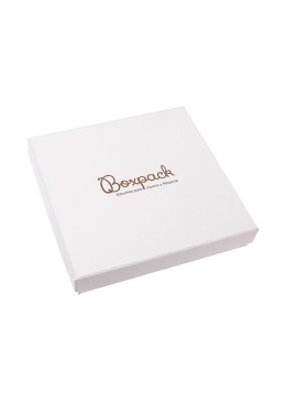 Caja de cartón para conjunto de colgante de joyería y bisutería  120x120x24 Mm color blanco ip-16