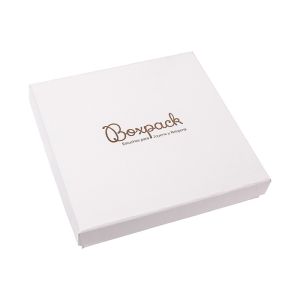 Caja de cartón para conjunto de colgante de joyería y bisutería  120x120x24 Mm color blanco ip-16