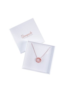 Caja de cartón para conjunto de colgante de joyería y bisutería  120x120x35 Mm color blanco ip-17