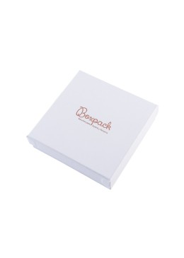 Caja de cartón para conjunto de colgante de joyería y bisutería  120x120x35 Mm color blanco ip-17