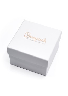 Caja de cartón para brazalete de joyería y bisutería  90X90X58 Mm color blanco ip-89