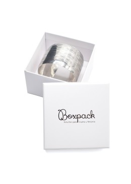 Caja de cartón para brazalete de joyería y bisutería  90X90X58 Mm color blanco ip-89