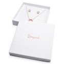 Caja de cartón para conjunto de colgante de joyería y bisutería  167x167x33 Mm color blanco ip-18