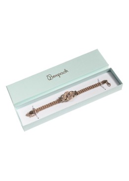 Caja de cartón para pulsera de joyería y bisutería 233x53x27 mm color aguamarina aq-51