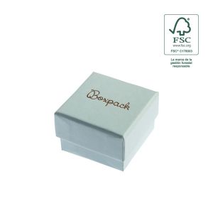FSC® cardboard ring or earring box, aquamarine 51 x 51 x 33 mm F42-AQ
