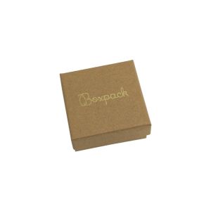 Caja de cartón para juego de pendientes de joyería y bisutería 65x65x29 mm color kraft nt-61