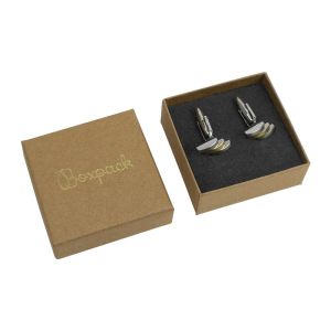 Caja de cartón para gemelos de joyería y bisutería 65X65X29 Mm color kraft NT-61-G