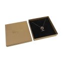 Caja de cartón para conjunto de colgante de joyería y bisutería  167x167x33 Mm color kraft nt-18