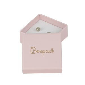 Écrin en carton pour boucles d’oreilles, rose quartz 50 x 50 x 23 mm PI-40