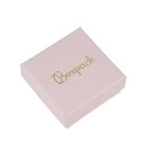 Caixa em cartão para brincos, rosa quartzo 50 x 50 x 23 mm PI-40