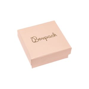 Cartón para pendientes o conjunto de joyería y bisutería 65x65x24 mm color rosa cuarzo PI-60
