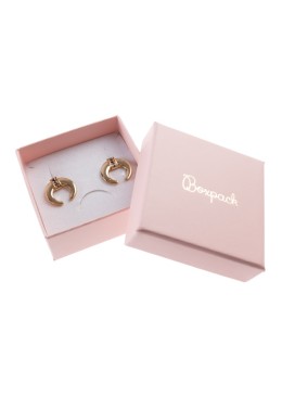 Cartón para pendientes o conjunto de joyería y bisutería 65x65x29 mm color rosa cuarzo PI-61