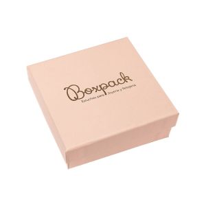 Caja de cartón para conjunto de colgante de joyería y bisutería 86x86x24 Mm color rosa pi-80