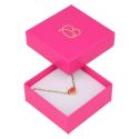 Cardboard earring or jewelry set box, fuchsia 65 x 65 x 29 mm FX-61