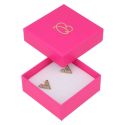 Cardboard earring or jewelry set box, fuchsia 65 x 65 x 29 mm FX-61