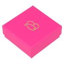 Caja de cartón fucsia pendientes o conjunto de joyería bisutería y joyas 65x65x29 mm. FX-61