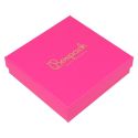 Caja de cartón para conjunto de colgante de joyería y bisutería 120x120x35 Mm color fucsia FX-17