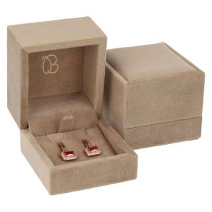 Estuche para pendientes 61x66x55 mm color arena VT-1-P-AR