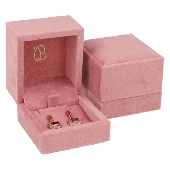 Estuche para pendientes 61x66x55 mm color rosa VT-1-P-RS