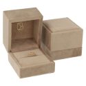 Estuche para anillo 61x66x55 mm color arena VT-1-P-AR