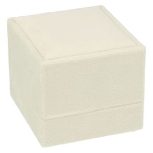 Sieradendoosje voor ring met ringstaander, beige 61 x 66 x 55 mm VT-1-SP-BE