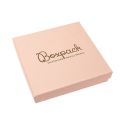 Caja de cartón para conjunto de colgante de joyería y bisutería  120x120x24 Mm color rosa cuarzo pi-16