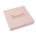 Caja de cartón para tarjeta 120x120x24 Mm color rosa cuarzo pi-16-t
