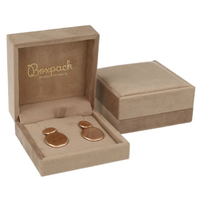 Estuche para pendientes 90x90x40 mm color arena VT-5-P-AR