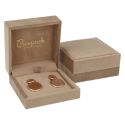 Estuche para pendientes 90x90x40 mm color arena VT-5-P-AR