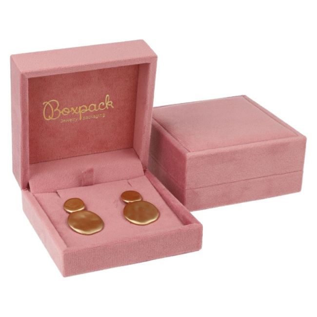 Estuche para pendientes 90x90x40 mm color rosa VT-5-P-RS