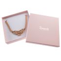 Caja de cartón para conjunto de colgante de joyería y bisutería  167x167x33 Mm color rosa cuarzo pi-18