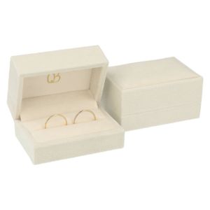 Trauringetui in Beige 77 x 51 x 41 mm VT-7-A-BE