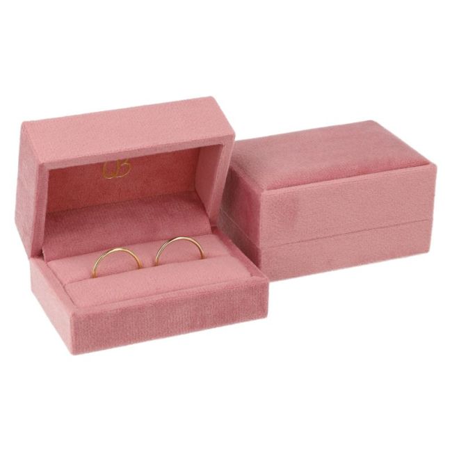 Sieradendoosje voor trouwringen, roze 77 x 51 x 41 mm VT-7-A-RS
