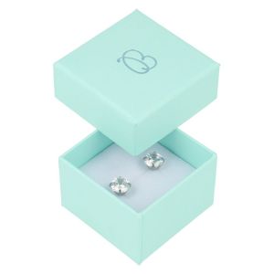 Astuccio in cartone per anello o orecchini, acquamarina aq-42