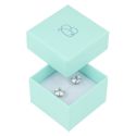 Caja de cartón para anillo o pendientes de joyería y bisutería color aguamarina aq-42