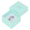Caja de cartón para anillo o pendientes de joyería y bisutería color aguamarina aq-42