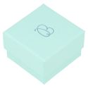 Caja de cartón para anillo o pendientes de joyería y bisutería color aguamarina aq-42