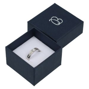 Cardboard ring or earring box, blue 51 x 51 x 33 mm ep-42