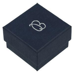 Caixa em cartão para anel ou brincos, azul 51 x 51 x 33 mm ep-42